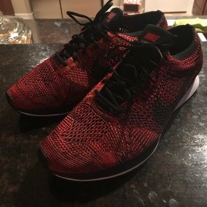 Men’s Nike Flyknit Racer, 11.5, university red